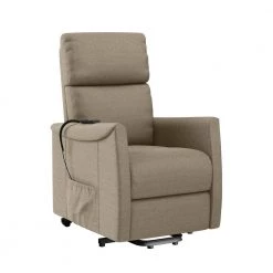 Petite Barley Tan Chenille Fabric Power Lift Recliner by ProLounger -DealsProLounger Store barley tan chenille prolounger recliners a177856 44 1000