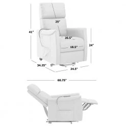 Petite Barley Tan Chenille Fabric Power Lift Recliner by ProLounger -DealsProLounger Store barley tan chenille prolounger recliners a177856 76 1000