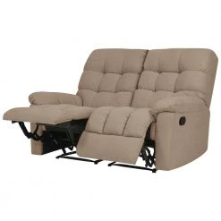 60 in. Barley Tan Tufted Polyester 2-Seater Reclining Loveseat with Round Arms by ProLounger 19 60 in. Barley Tan Tufted Polyester 2-Seater Reclining Loveseat with Round Arms by ProLounger -DealsProLounger Store barley tan prolounger loveseats rcl48 cnf82 2s 1d 1000