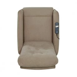 Power Recline and Lift Chair in Barley Tan Plush Low-Pile Velour by ProLounger -DealsProLounger Store barley tan prolounger recliners rcl78 cnf82 lt 1d 1000