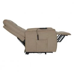 Power Recline and Lift Chair in Barley Tan Plush Low-Pile Velour by ProLounger -DealsProLounger Store barley tan prolounger recliners rcl78 cnf82 lt 77 1000