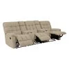 3-Seat Tufted Recliner Sofa with 2-Storage Consoles and USB Ports in Barley Tan Plush Low-Pile Velour by ProLounger