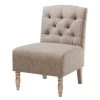 Lina Beige Tufted Upholstered Armless Slipper Chair by Madison Park -DealsProLounger Store beige madison park accent chairs fpf18 0172 64 1000