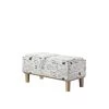 17 in. Beige Stencils Letter Pattern Seat Flip Storage Bench with Unfinished Legs by ORE International 2 17 in. Beige Stencils Letter Pattern Seat Flip Storage Bench with Unfinished Legs by ORE International -DealsProLounger Store beige stencil ore international dining benches hb4757 64 1000