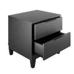 Milo Modern 2-Drawer Black Nightstand (17.7 in. H x 18.3 in. W x 15.75 in. D) by Boyd Sleep 8 Milo Modern 2-Drawer Black Nightstand (17.7 in. H x 18.3 in. W x 15.75 in. D) by Boyd Sleep -DealsProLounger Store black boyd sleep nightstands ammbk660nt c3 1000