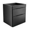 Cyrus Modern Double Drawer 17.7 H x 15.8 W Nightstand, Black by Boyd Sleep