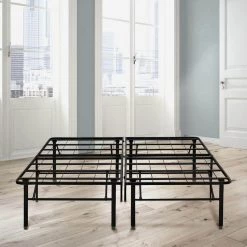 18 in. Queen Metal Platform Bed Frame by Boyd Sleep -DealsProLounger Store black boyd sleep platform beds hdbb441qn 31 1000