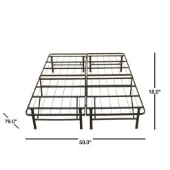 18 in. Queen Metal Platform Bed Frame by Boyd Sleep -DealsProLounger Store black boyd sleep platform beds hdbb441qn 66 1000