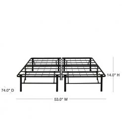 14 in. Full Metal Platform Bed Frame by Boyd Sleep -DealsProLounger Store black boyd sleep platform beds mfp00112bbdb 40 1000