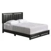 Shayne Black Faux Leather King Upholstered Platform Bed Frame by Boyd Sleep