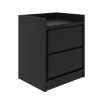 Essential Black with Swing Door Low Profile Nightstand by Boyd Sleep -DealsProLounger Store black lacquer boyd sleep nightstands adnsbk166 64 1000