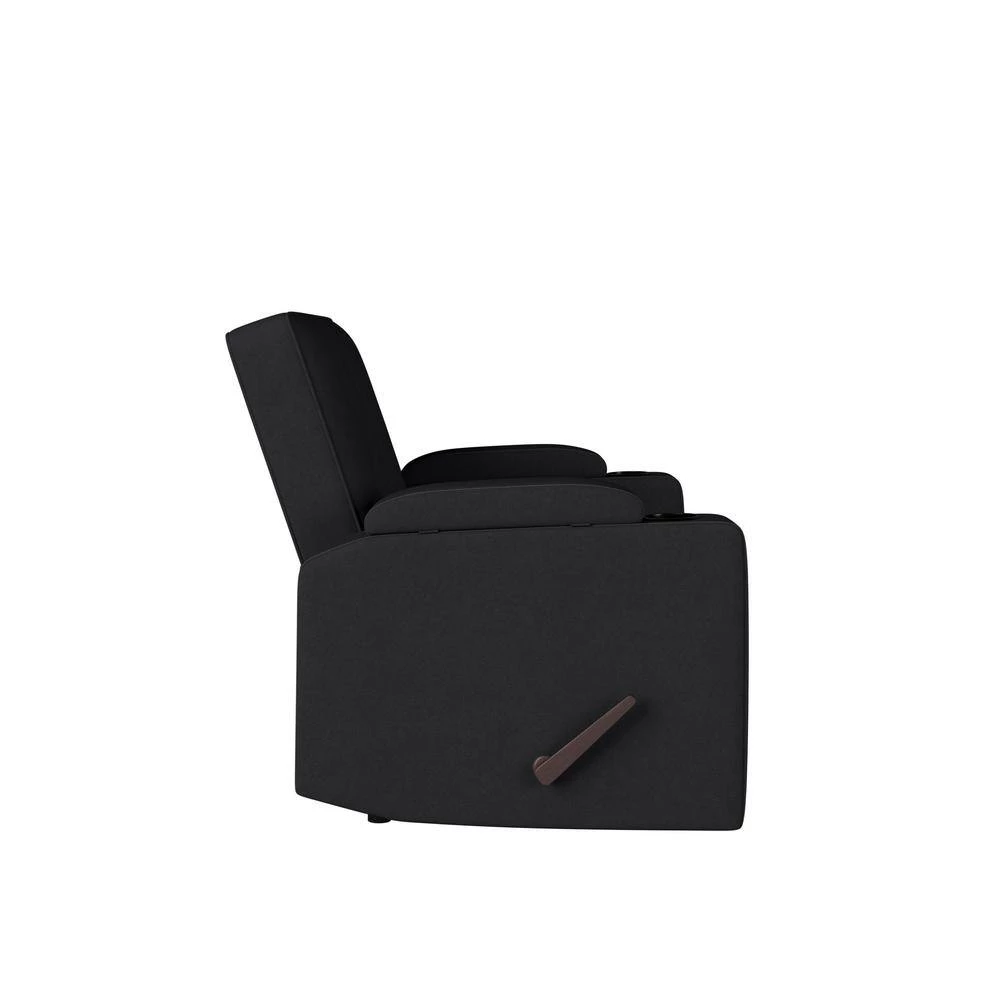 48 in. Black Microfiber Fabric 2-Seat Wall Hugger Loveseat Recliner with Cupholders and Storage by ProLounger 4 48 in. Black Microfiber Fabric 2-Seat Wall Hugger Loveseat Recliner with Cupholders and Storage by ProLounger - Image 2