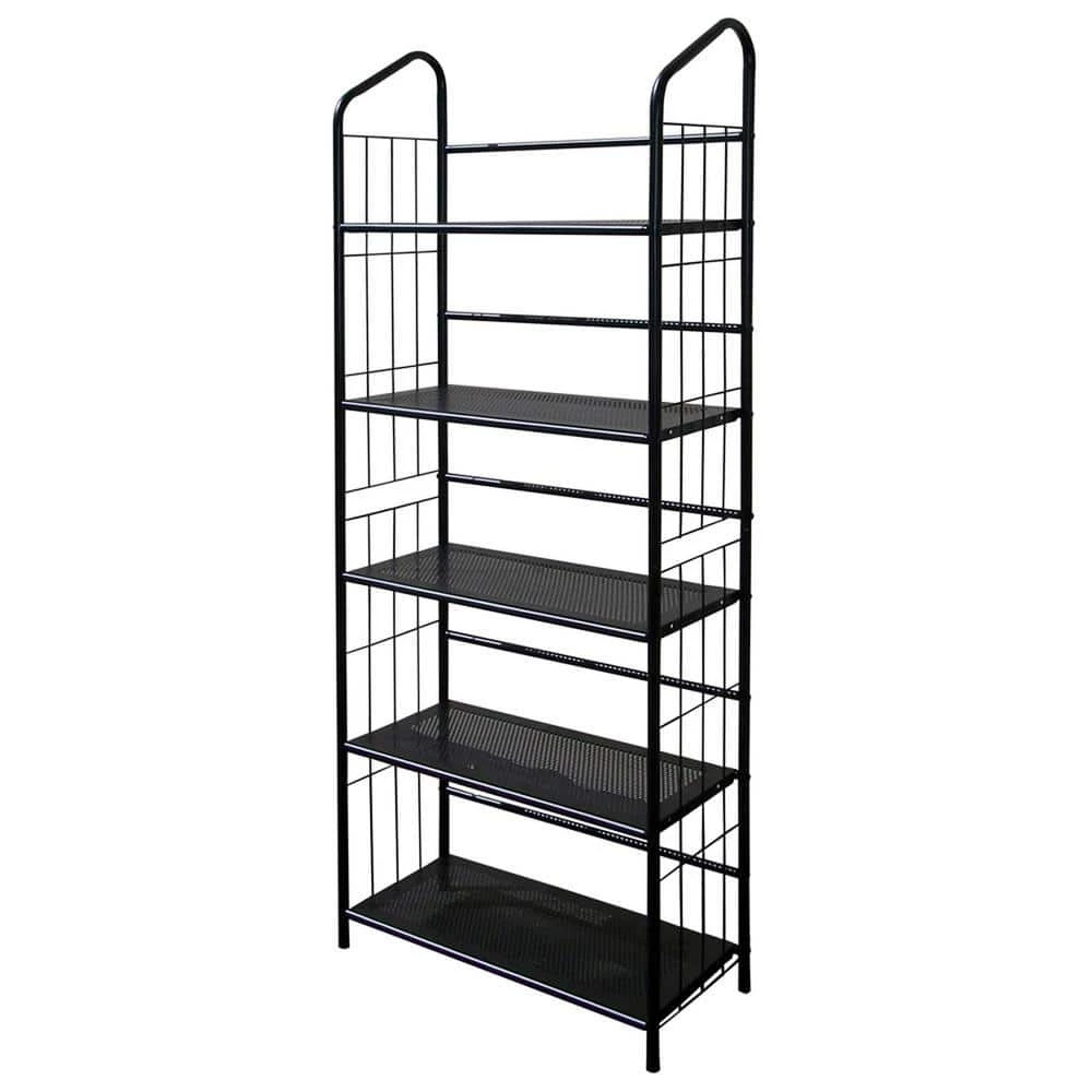 64 in. Black 5 Shelf Metal Etagere Bookcase by ORE International 2 64 in. Black 5 Shelf Metal Etagere Bookcase by ORE International