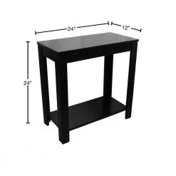 24 in. H Black Rectangle Wood Chairside End Table by ORE International -DealsProLounger Store black ore international end side tables 7710bkb 40 1000