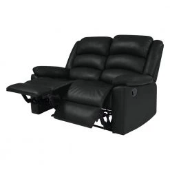 58 in. Black Polyester 2-Seater Reclining Loveseat with Flared Arms by ProLounger 19 58 in. Black Polyester 2-Seater Reclining Loveseat with Flared Arms by ProLounger -DealsProLounger Store black prolounger loveseats rcl61 kzs19 2s 1d 1000