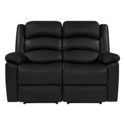 58 in. Black Polyester 2-Seater Reclining Loveseat with Flared Arms by ProLounger 23 58 in. Black Polyester 2-Seater Reclining Loveseat with Flared Arms by ProLounger -DealsProLounger Store black prolounger loveseats rcl61 kzs19 2s 4f 1000