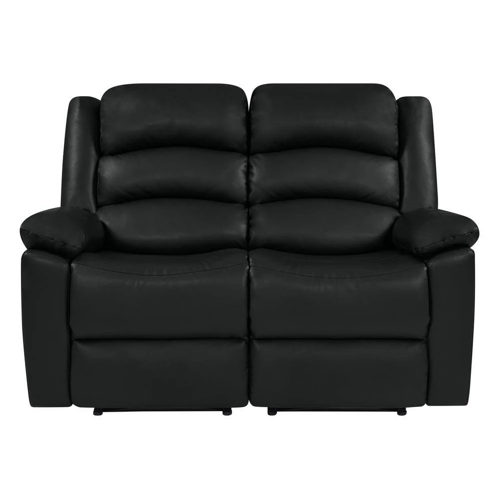 58 in. Black Polyester 2-Seater Reclining Loveseat with Flared Arms by ProLounger 11 58 in. Black Polyester 2-Seater Reclining Loveseat with Flared Arms by ProLounger - Image 9