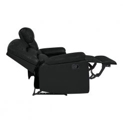 58 in. Black Polyester 2-Seater Reclining Loveseat with Flared Arms by ProLounger 21 58 in. Black Polyester 2-Seater Reclining Loveseat with Flared Arms by ProLounger -DealsProLounger Store black prolounger loveseats rcl61 kzs19 2s 77 1000