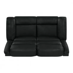 58 in. Black Polyester 2-Seater Reclining Loveseat with Flared Arms by ProLounger 18 58 in. Black Polyester 2-Seater Reclining Loveseat with Flared Arms by ProLounger -DealsProLounger Store black prolounger loveseats rcl61 kzs19 2s a0 1000