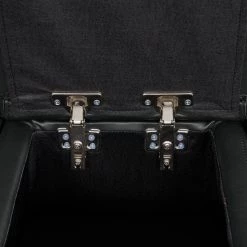 Black Tuff Stuff Polyurethane Fabric Loveseat 2-Seat Wall Hugger Recliner with Power Storage Console by ProLounger -DealsProLounger Store black prolounger loveseats rcl61 kzs19 2sc fa 1000