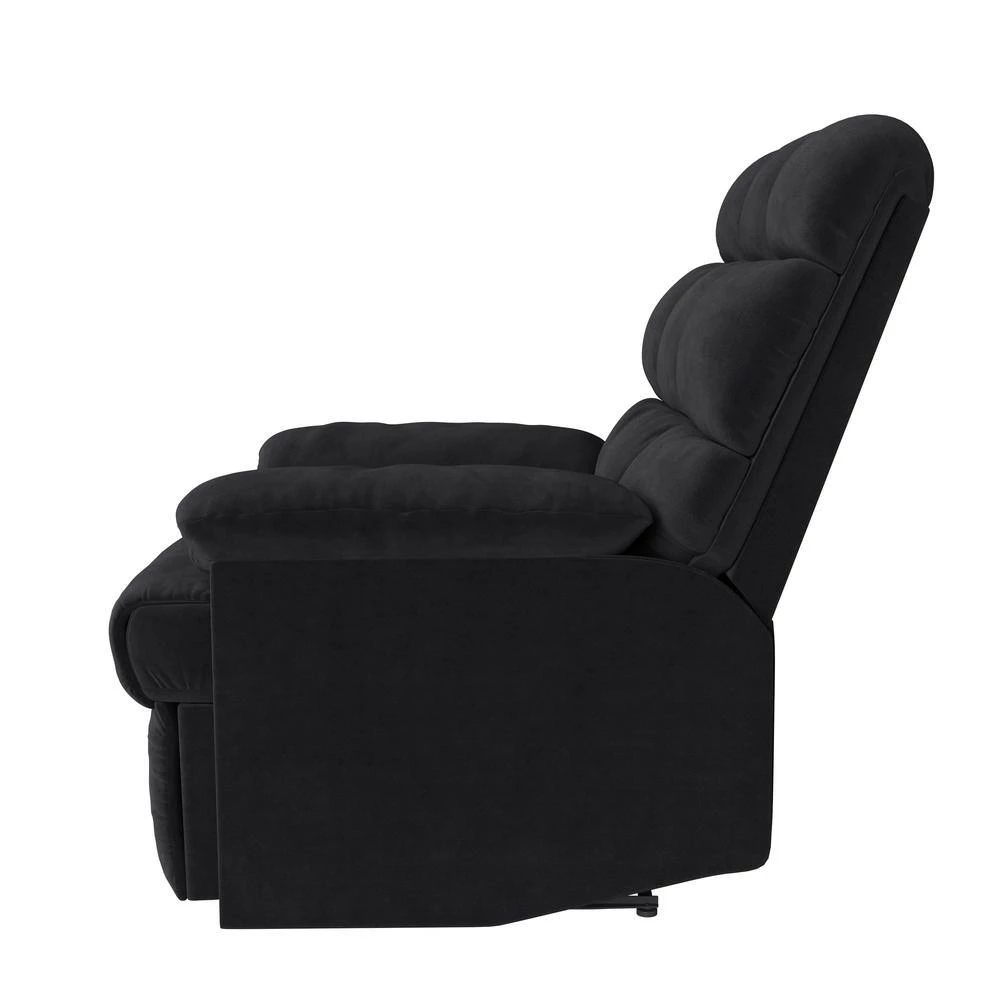 Black Microfiber Wall Hugger Recliner by ProLounger 6 Black Microfiber Wall Hugger Recliner by ProLounger - Image 4