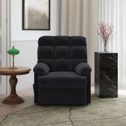 Black Microfiber Wall Hugger Recliner by ProLounger 22 Black Microfiber Wall Hugger Recliner by ProLounger -DealsProLounger Store black prolounger recliners a138383 c3 1000