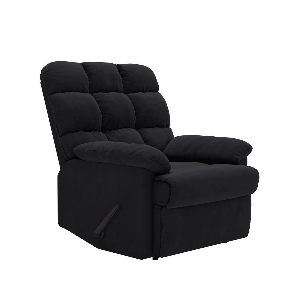 Black Microfiber Wall Hugger Recliner by ProLounger 4 Black Microfiber Wall Hugger Recliner by ProLounger - Image 2