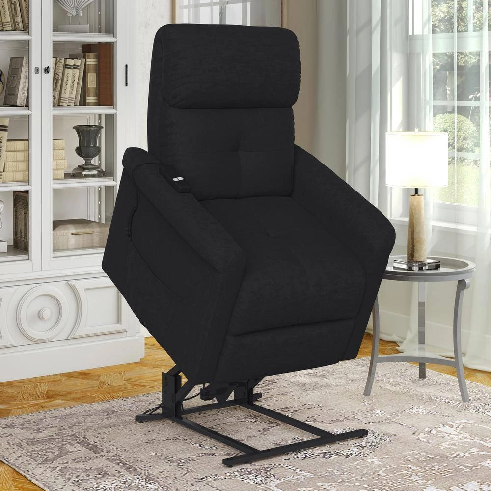 Black Microfiber Power Recline and Lift Chair by ProLounger 16 Black Microfiber Power Recline and Lift Chair by ProLounger - Image 14