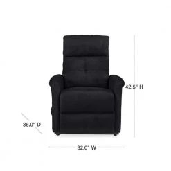 Black Microfiber Power Recline and Lift Chair by ProLounger 18 Black Microfiber Power Recline and Lift Chair by ProLounger -DealsProLounger Store black prolounger recliners rcl43 aaa19 lt 40 1000