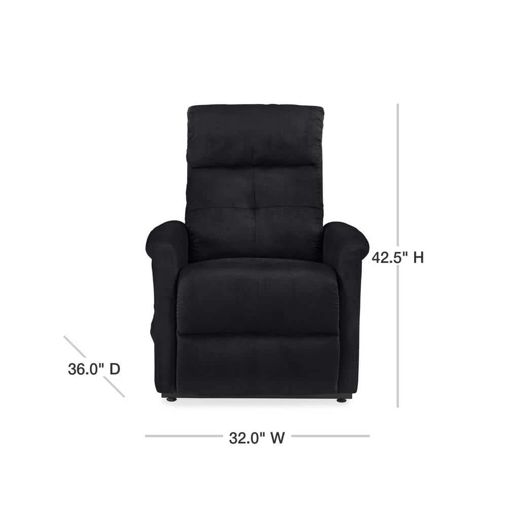 Black Microfiber Power Recline and Lift Chair by ProLounger 5 Black Microfiber Power Recline and Lift Chair by ProLounger - Image 3