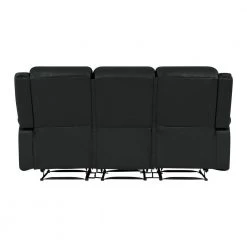 79.5 in. Black Polyester 3-Seater Lawson Reclining Sofa with Flared Arms by ProLounger -DealsProLounger Store black prolounger sofas couches rcl61 kzs19 3s 66 1000
