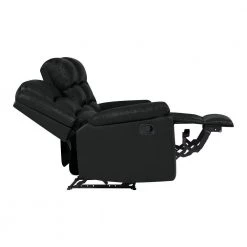 79.5 in. Black Polyester 3-Seater Lawson Reclining Sofa with Flared Arms by ProLounger -DealsProLounger Store black prolounger sofas couches rcl61 kzs19 3s 77 1000