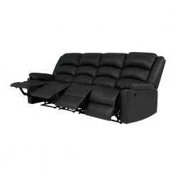 101 in. Black Polyester 4-Seater Lawson Reclining Sofa with Flared Arms by ProLounger -DealsProLounger Store black prolounger sofas couches rcl61 kzs19 4s 1d 1000