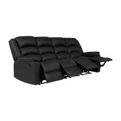 101 in. Black Polyester 4-Seater Lawson Reclining Sofa with Flared Arms by ProLounger