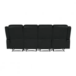 101 in. Black Polyester 4-Seater Lawson Reclining Sofa with Flared Arms by ProLounger -DealsProLounger Store black prolounger sofas couches rcl61 kzs19 4s 66 1000