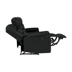 101 in. Black Polyester 4-Seater Lawson Reclining Sofa with Flared Arms by ProLounger -DealsProLounger Store black prolounger sofas couches rcl61 kzs19 4s 77 1000