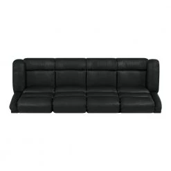 101 in. Black Polyester 4-Seater Lawson Reclining Sofa with Flared Arms by ProLounger -DealsProLounger Store black prolounger sofas couches rcl61 kzs19 4s a0 1000