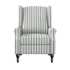 Farmhouse Woven Black Stripe Wingback Push Back Recliner Chair by ProLounger 14 Farmhouse Woven Black Stripe Wingback Push Back Recliner Chair by ProLounger -DealsProLounger Store black woven stripe prolounger recliners a157711 c3 1000