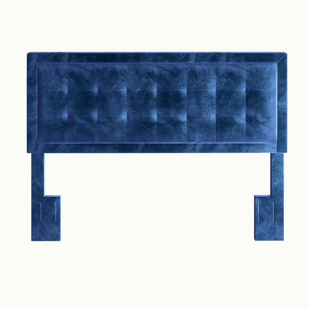 Zayn Blue Velvet Upholstered King Headboard by Boyd Sleep 3 Zayn Blue Velvet Upholstered King Headboard by Boyd Sleep