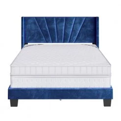 Vera Light Blue Velvet Queen Upholstered Platform Bed Frame by Boyd Sleep 10 Vera Light Blue Velvet Queen Upholstered Platform Bed Frame by Boyd Sleep -DealsProLounger Store blue boyd sleep panel beds vlbu959qn 44 1000