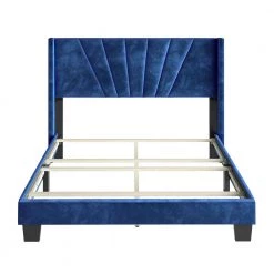 Vera Light Blue Velvet Queen Upholstered Platform Bed Frame by Boyd Sleep 9 Vera Light Blue Velvet Queen Upholstered Platform Bed Frame by Boyd Sleep -DealsProLounger Store blue boyd sleep panel beds vlbu959qn 4f 1000