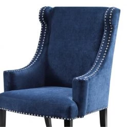 Lucy Blue Upholstered High Back Curved Club Arm Wingback Chair by Madison Park 14 Lucy Blue Upholstered High Back Curved Club Arm Wingback Chair by Madison Park -DealsProLounger Store blue madison park accent chairs fpf18 0098 4f 1000