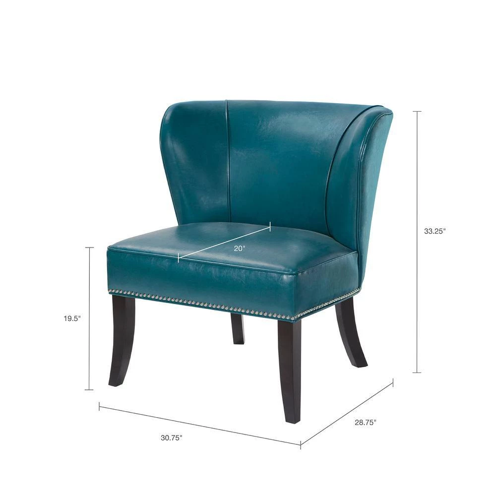 Sheldon Blue Modern Armless Accent Chair by Madison Park 8 Sheldon Blue Modern Armless Accent Chair by Madison Park - Image 6