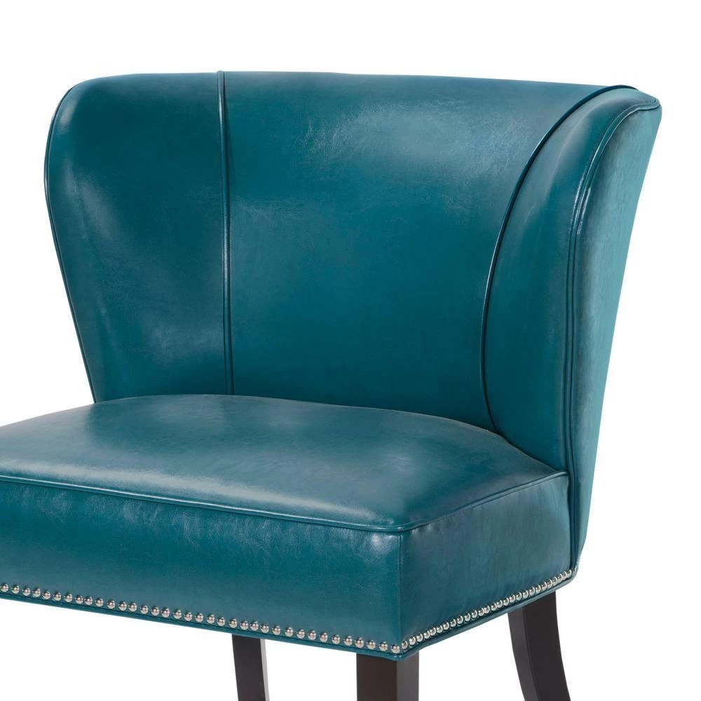 Sheldon Blue Modern Armless Accent Chair by Madison Park 6 Sheldon Blue Modern Armless Accent Chair by Madison Park - Image 4