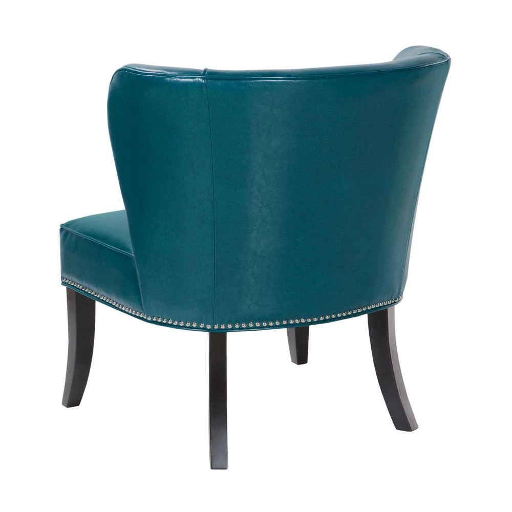 Sheldon Blue Modern Armless Accent Chair by Madison Park 5 Sheldon Blue Modern Armless Accent Chair by Madison Park - Image 3