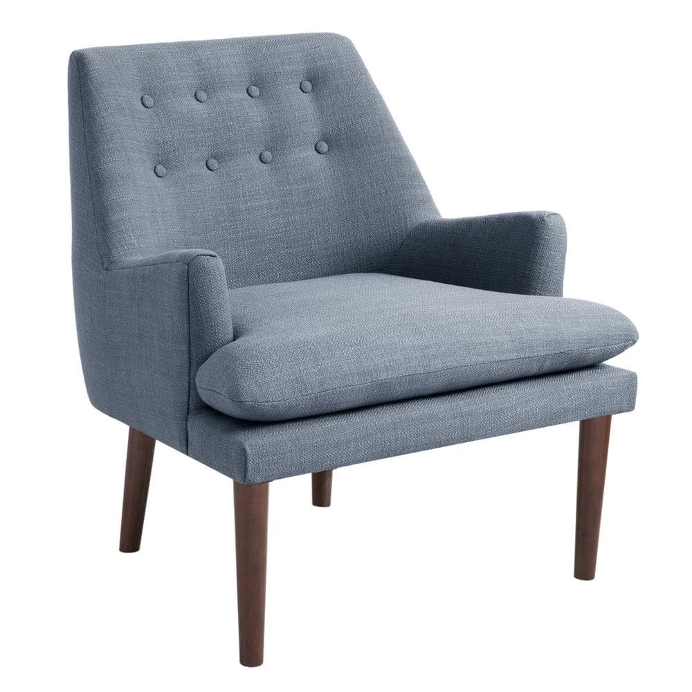 Elsa Blue Mid-Century Accent Arm Chair by Madison Park 4 Elsa Blue Mid-Century Accent Arm Chair by Madison Park - Image 2