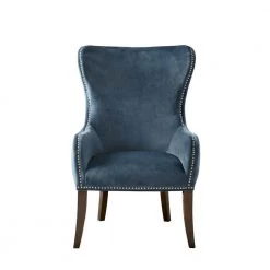 Irvine Blue Button Tufted Back Accent Chair by Madison Park