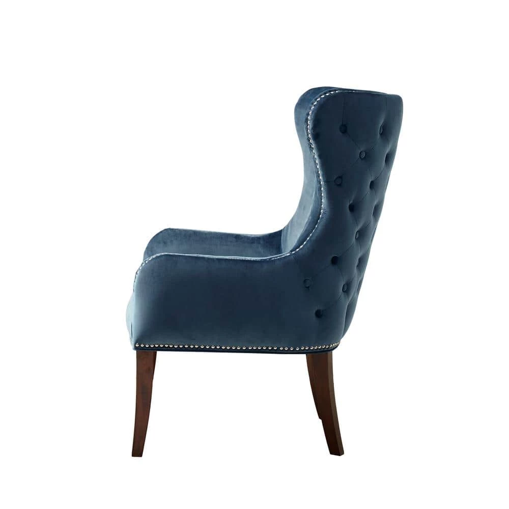 Irvine Blue Button Tufted Back Accent Chair by Madison Park 5 Irvine Blue Button Tufted Back Accent Chair by Madison Park - Image 3