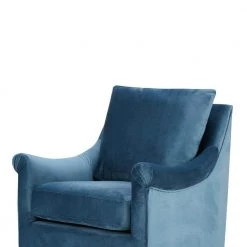 Morton Blue Velvet Fabric Swivel Chair by Madison Park -DealsProLounger Store blue madison park accent chairs mp103 0243 1f 1000