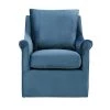 Morton Blue Velvet Fabric Swivel Chair by Madison Park